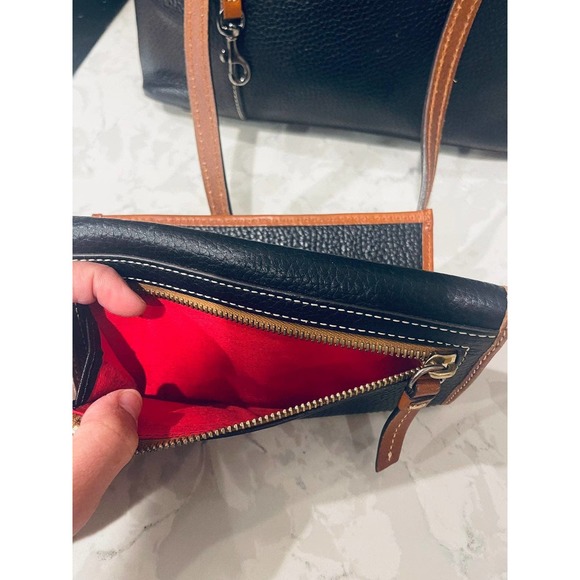 Dooney & Bourke Pebble Grain Leather Shopper Tote and wallet - Picture 6 of 9